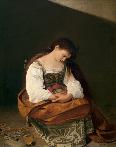 Die reuige Maria Magdalena, 1596-97 von Michelangelo Merisi Caravaggio